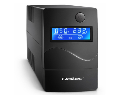 UPS (zasilacz awaryjny) Qoltec Monolith (1000VA/ 600W, 2x Schuko,USB typ B, 2x RJ45)